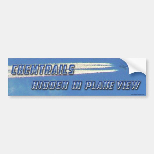 Autocollant De Voiture Chemtrails dans la vue plate (Devant)