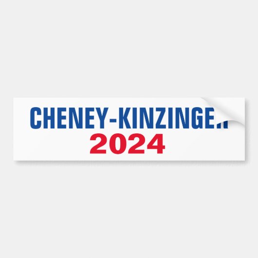 AUTOCOLLANT DE VOITURE CHENEY KINZINGER 2024 (Devant)