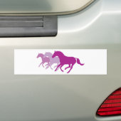 Autocollant De Voiture Cheval de course (violet) (En voiture)
