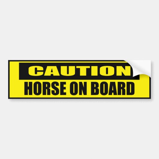 Autocollant De Voiture Cheval de prudence à bord Sticker pare-chocs (Devant)