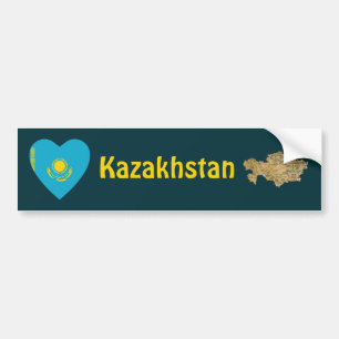 Autocollant De Voiture Cheval du drapeau du Kazakhstan + Sticker pare-cho