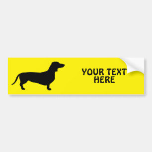 Autocollant De Voiture Cheveux courts Dachshund - Silhouette 1