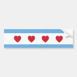 Autocollant De Voiture Chicago Love Sticker pare-chocs