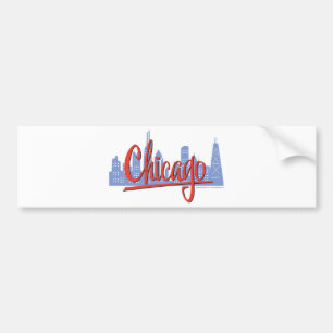 AUTOCOLLANT DE VOITURE CHICAGO-RED