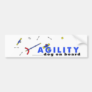Autocollant De Voiture Chien d'agilité de cours à bord