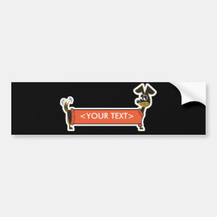 Autocollant De Voiture Chien Daschund personnalisable,<YOUR TEXT>