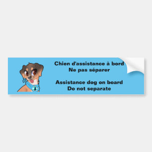 Autocollant De Voiture Chien d'assistance Psy'chien
