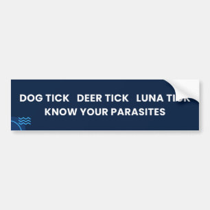 Autocollant De Voiture Chien Tick. Deer Tick. Luna Tick