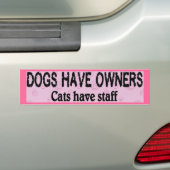 Autocollant De Voiture Chiens contre des chats (En voiture)