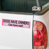Autocollant De Voiture Chiens contre des chats (Sur camion)