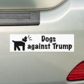 Autocollant De Voiture Chiens contre Trump (En voiture)