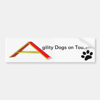 Autocollant De Voiture Chiens d'agilité sur Sticker de pare-chocs Tour