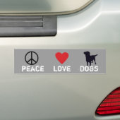 Autocollant De Voiture Chiens d'amour de paix (En voiture)