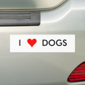 Autocollant De Voiture Chiens du coeur I (En voiture)