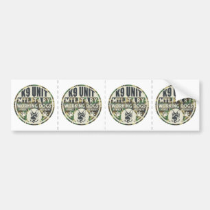 Autocollant De Voiture Chiens d'utilité militaires de l'unité K9