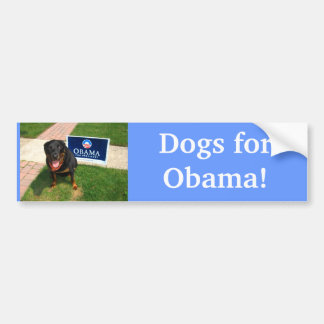 Autocollant De Voiture Chiens pour Obama !