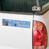 Autocollant De Voiture Chiens pour Obama (Sur camion)