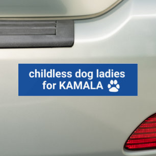 Autocollant De Voiture Chiens sans enfants dames pour Kamala plaisir chie