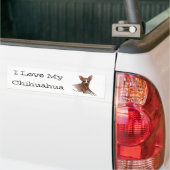 Autocollant De Voiture Chihuahua Brown - I Love My Chihuahua (Sur camion)