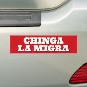 Autocollant De Voiture Chinga la Migra (En voiture)