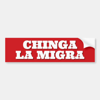 Autocollant De Voiture Chinga la Migra