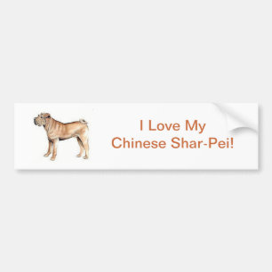 Autocollant De Voiture Chinois Shar-Pei