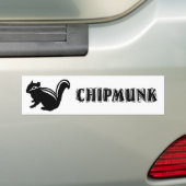 Autocollant De Voiture Chipmunk　illustration　(14)　Black (En voiture)