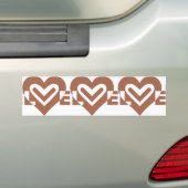 Autocollant De Voiture Chocolat graphique mignon Love Brown (En voiture)