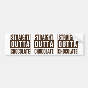Autocollant De Voiture Chocolate Straight Outta Brown