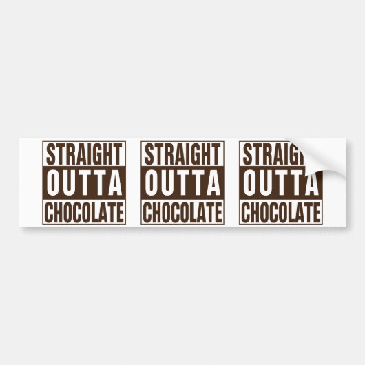 Autocollant De Voiture Chocolate Straight Outta Brown (Devant)