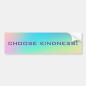 Autocollant De Voiture "Choose Kindness" Pastel Rainbow dégradent (Devant)