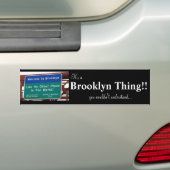 Autocollant De Voiture Chose de Brooklyn (En voiture)