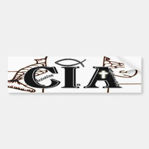 AUTOCOLLANT DE VOITURE CHRÉTIEN DE CIA DANS L'ACRONYME D'ACTION