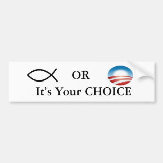Autocollant De Voiture Chrétien ou Obama