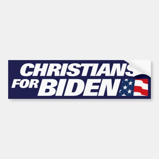 Autocollant De Voiture Chrétiens Pour Biden 2024 (Devant)