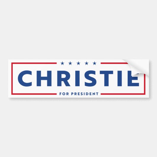 AUTOCOLLANT DE VOITURE CHRIS CHRISTIE 2024 (Devant)
