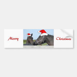 Autocollant De Voiture Christmas Horse & Pony