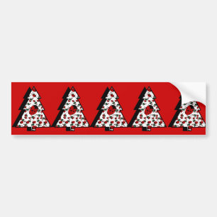 AUTOCOLLANT DE VOITURE CHRISTMAS LADYBUGS