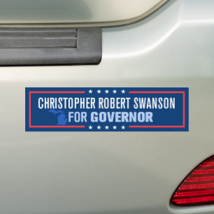Autocollant De Voiture Christopher Robert Swanson pour gouverneur du Mich