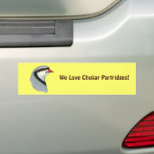 Autocollant De Voiture Chukar : tête de perdrix (En voiture)