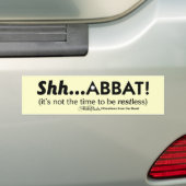Autocollant De Voiture Chut...abbat ! (En voiture)