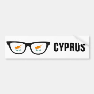 Autocollant De Voiture Chypre Shades texte personnalisé & couleur bumpers