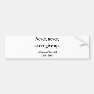 Autocollant De Voiture Citation 1a de Winston Churchill