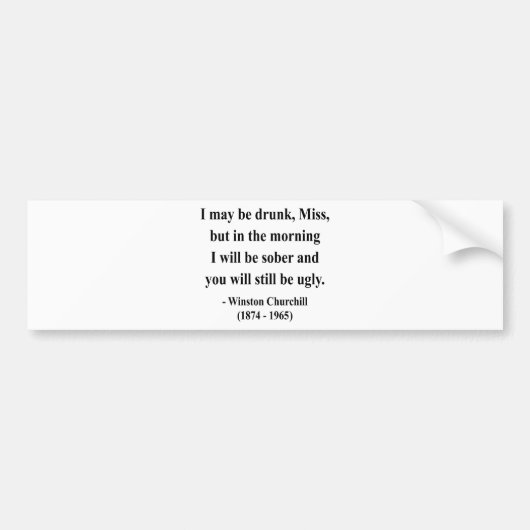 Autocollant De Voiture Citation 2a de Winston Churchill (Devant)