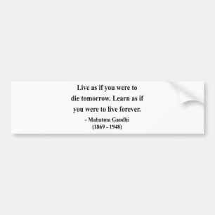 Autocollant De Voiture Citation 4a de Gandhi