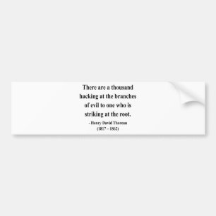 Autocollant De Voiture Citation 5a de Thoreau