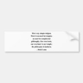 Autocollant De Voiture citation 6a de Dalaï lama (Devant)