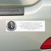 Autocollant De Voiture Citation Bumpersticker de Thomas Jefferson (En voiture)