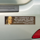 Autocollant De Voiture Citation de Ben Franklin sur la Constitution (En voiture)