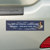 Autocollant De Voiture Citation de Benjamin Franklin sur les imbéciles (En voiture)